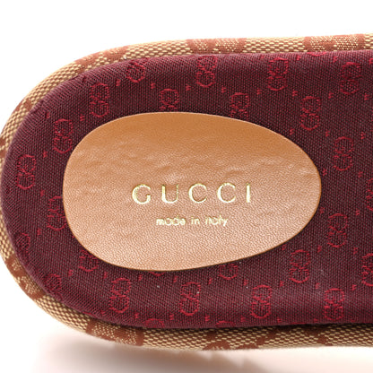 Gucci Canvas GG Monogram Angelina Platform Slide Sandals 36.5 Beige Ruggine 9 of 12