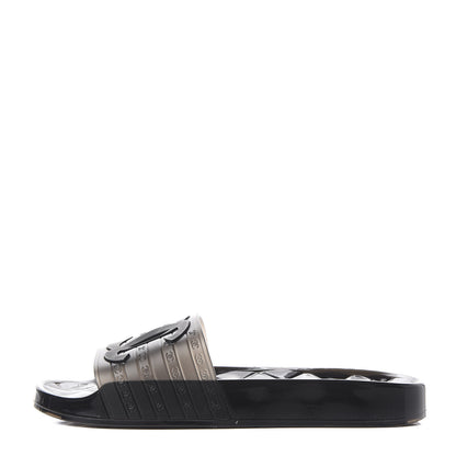 Chanel PVC CC Flat Slide Sandals 38 Black 1 of 10