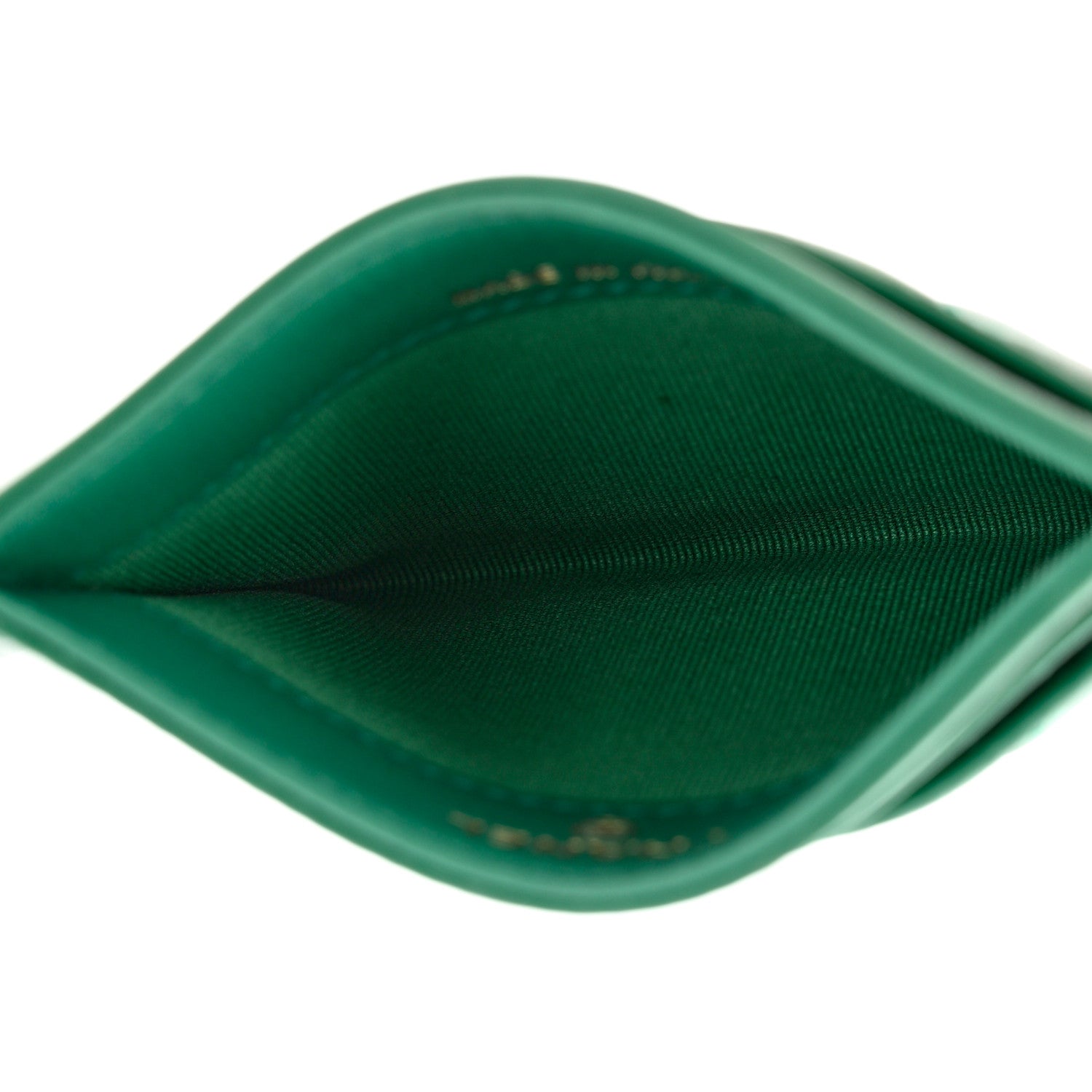 Chanel Lambskin Quilted Card Holder Green 4 of 8
