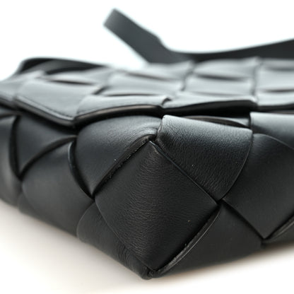 Bottega Veneta Grained Calfskin Intreccio Small Diago Crossbody Bag Black 8 of 9