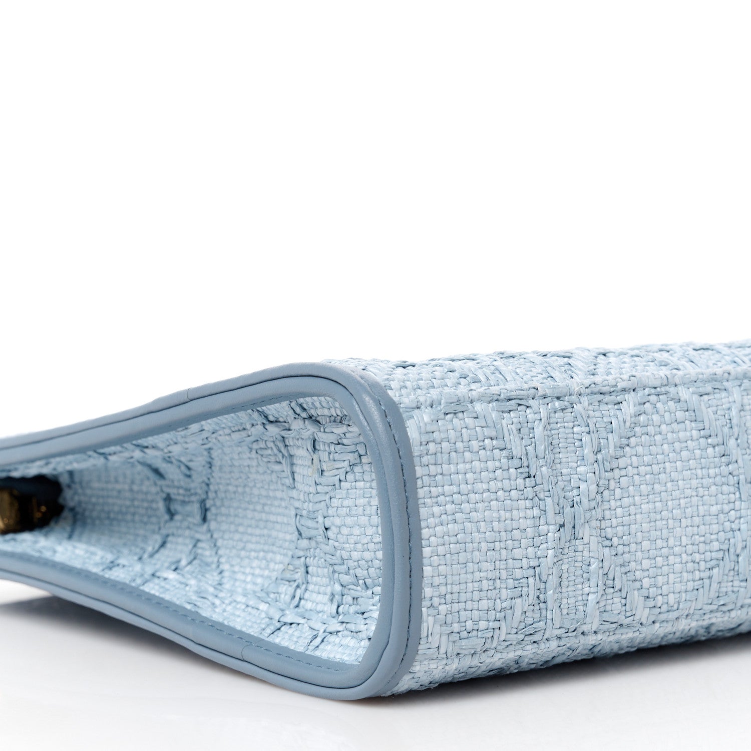 Christian Dior Raffia Cannage 30 Montaigne Dea Pouch Celestial Blue 9 of 11