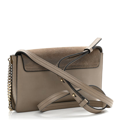 Chloe Suede Calfskin Small Faye Shoulder Bag Motty Grey 3 of 16