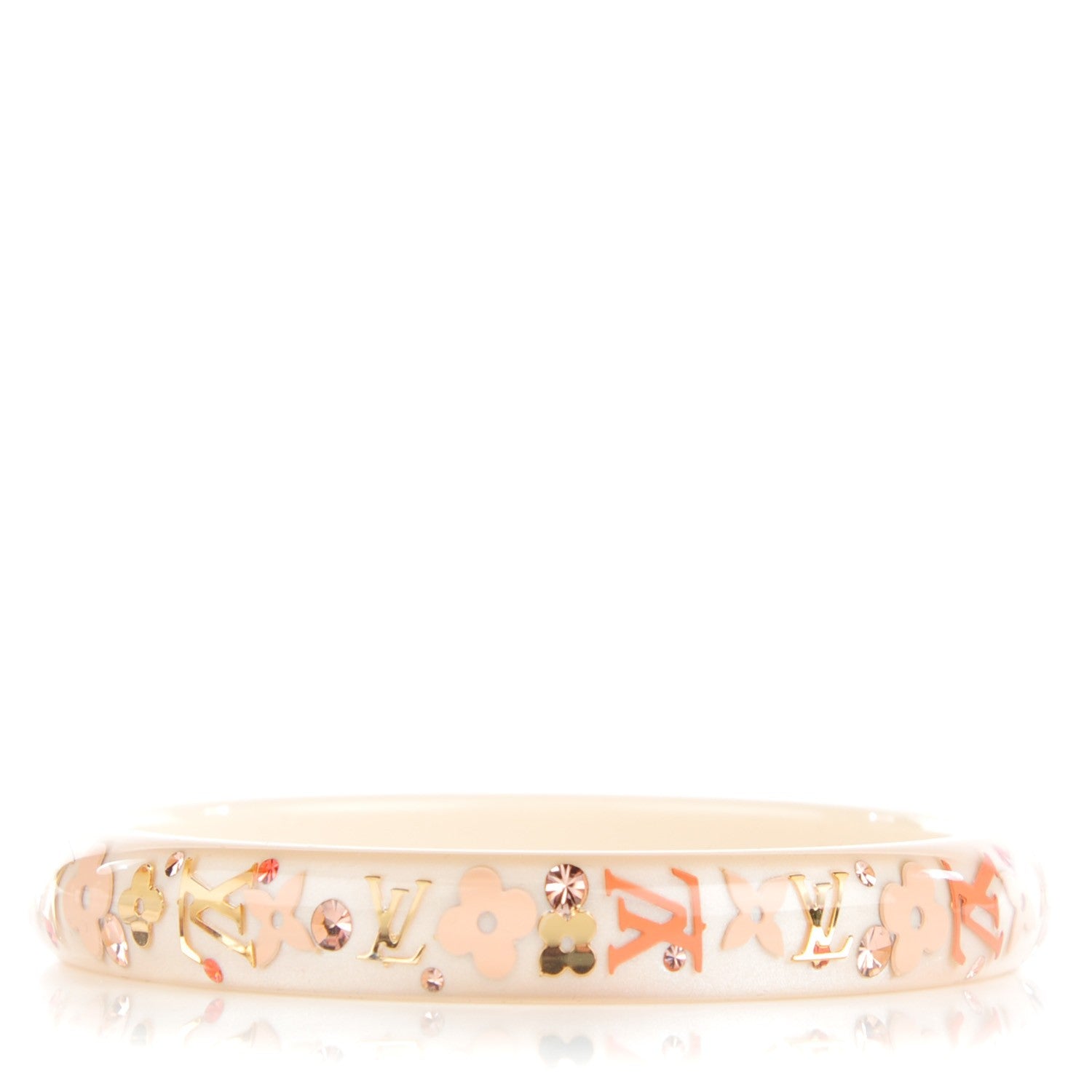 Louis Vuitton Resin Swarovski Medium Inclusion Bracelet PM Nacre 1 of 4