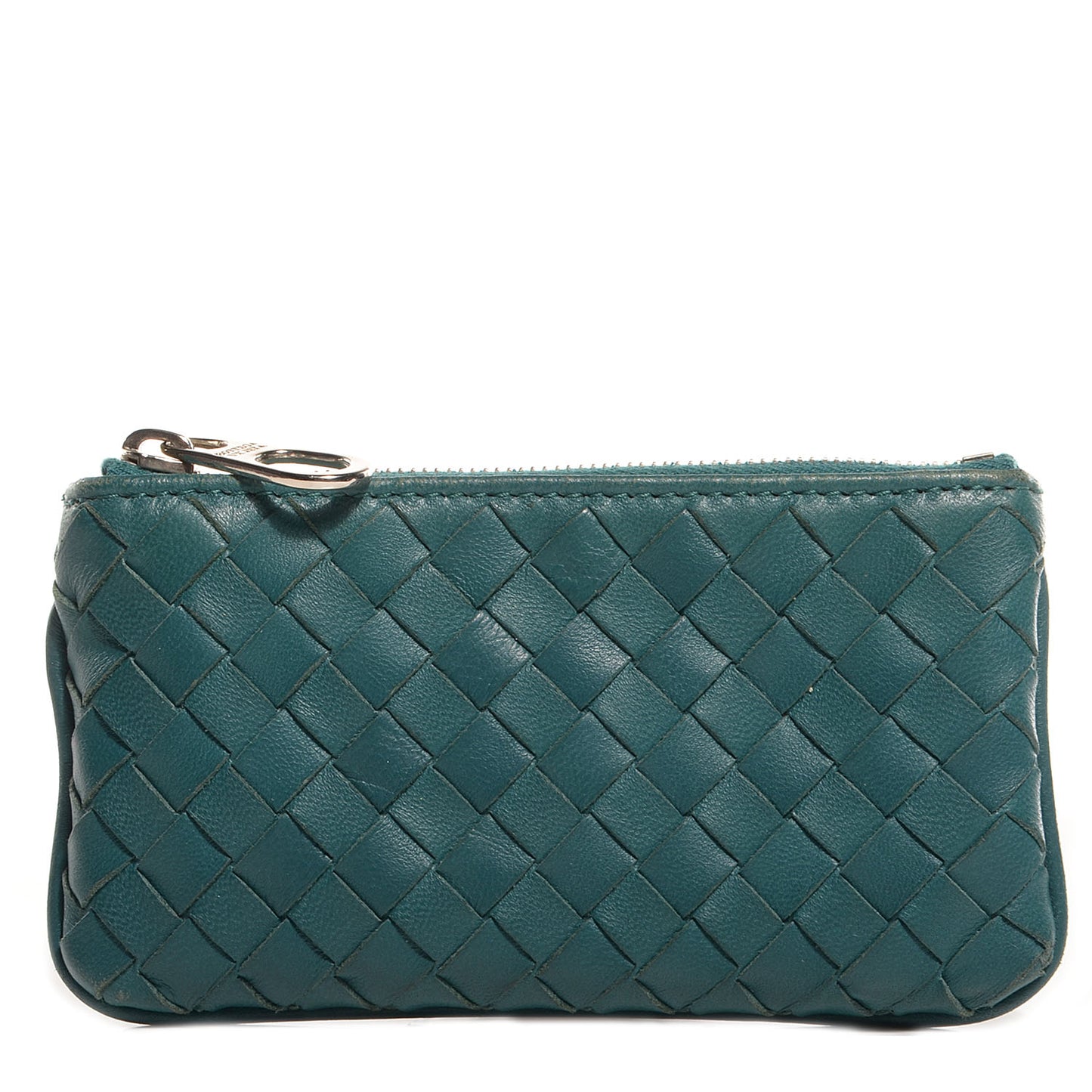 Nappa Intrecciato Key Case Teal