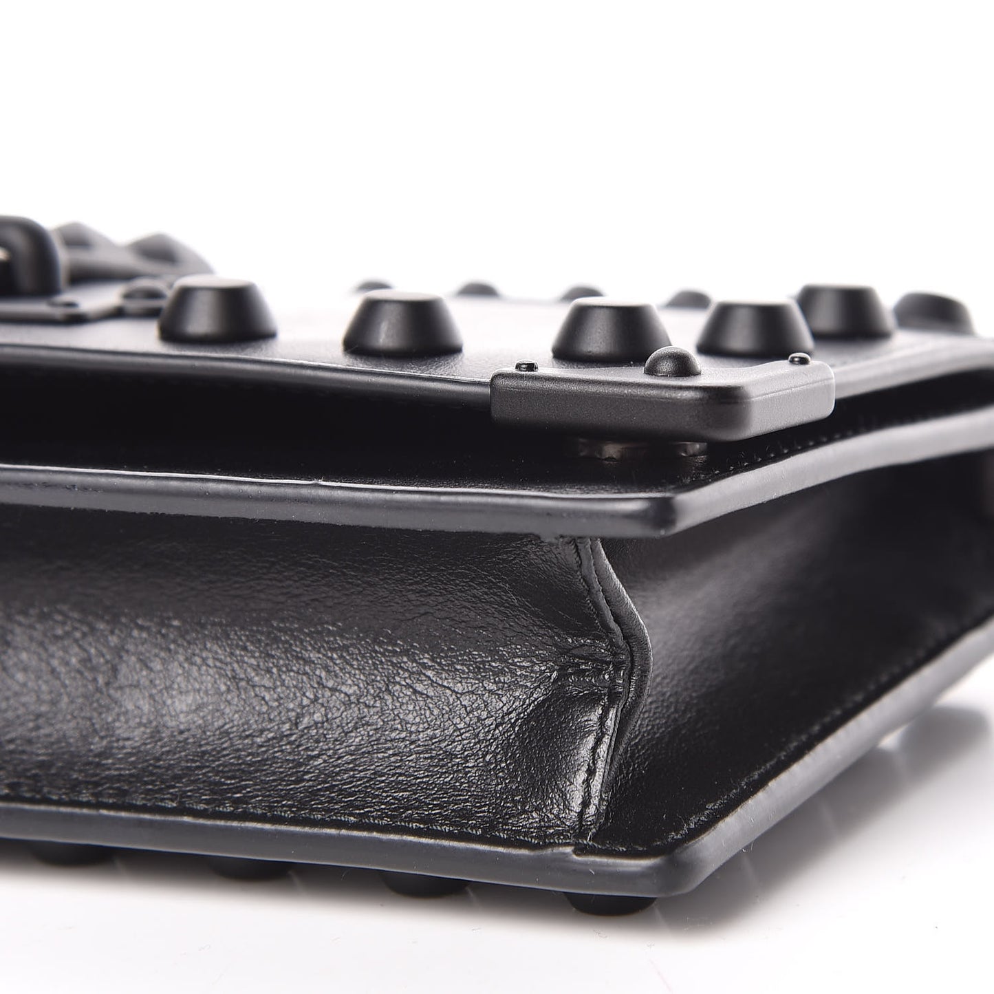 City Calfskin Cahier Studded Mini Bag Black