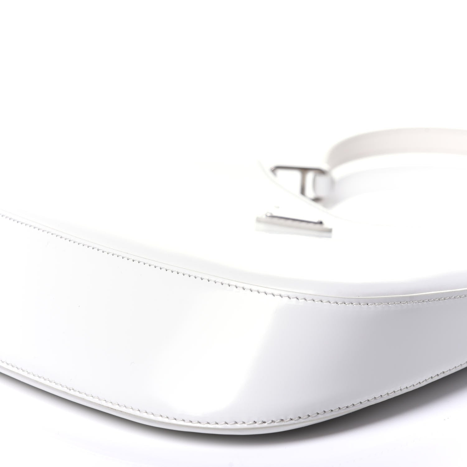 Prada Spazzolato Cleo Shoulder Bag White 8 of 9