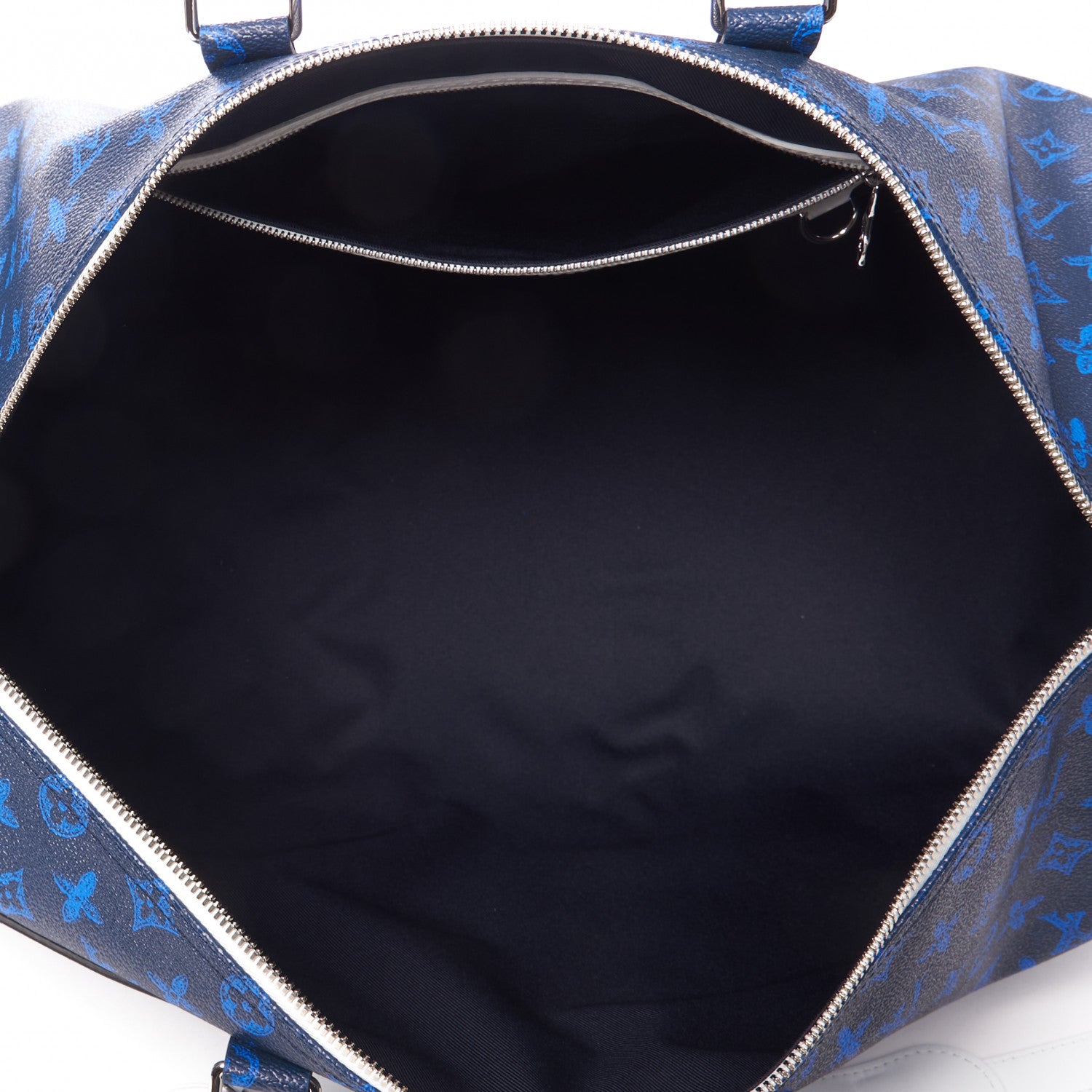 Louis Vuitton Vintage Monogram Somewhere Somehow Everyday LV Keepall Bandouliere 50 Blue 4 of 9