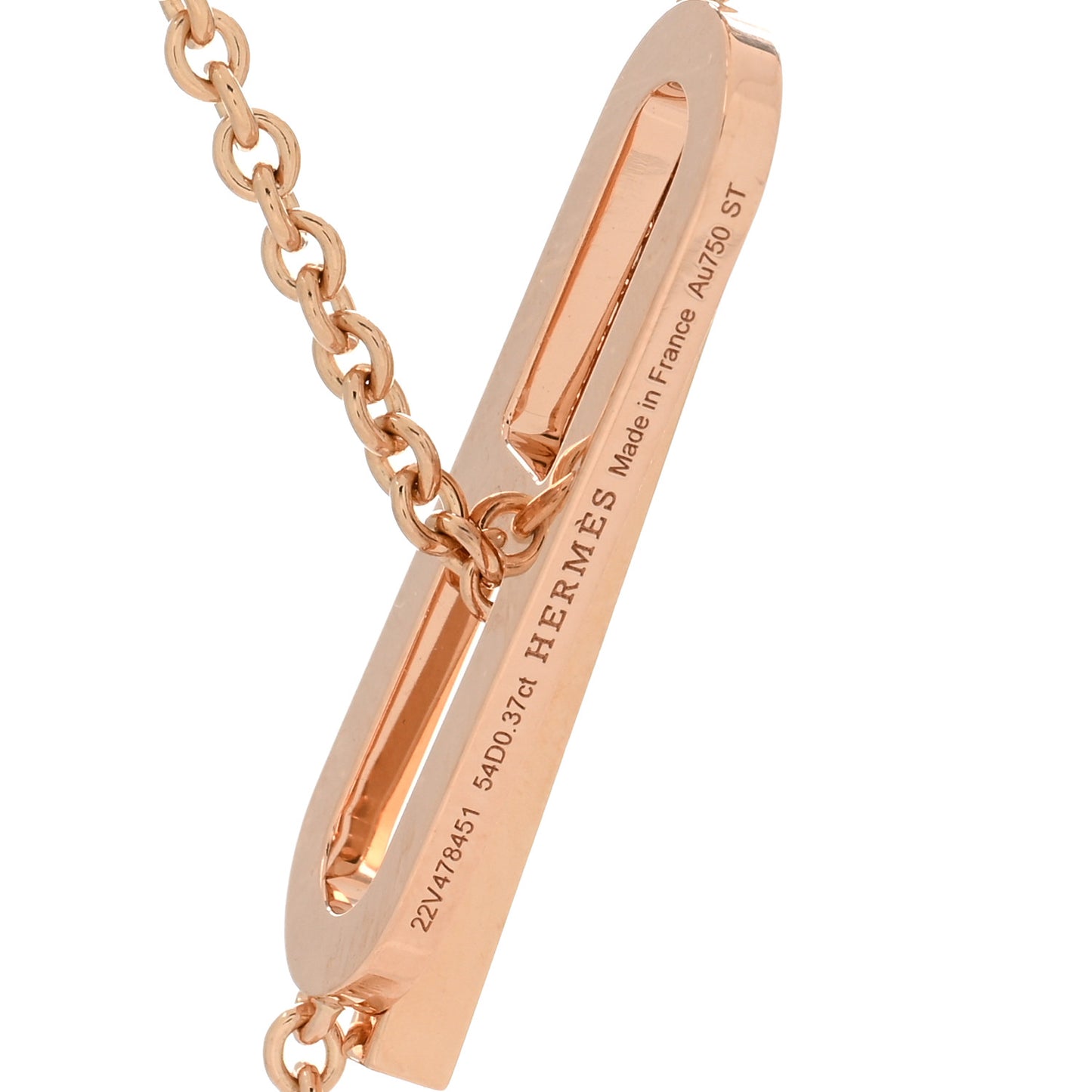18K Rose Gold Diamond PM Ever Chaine D'Ancre Necklace ST