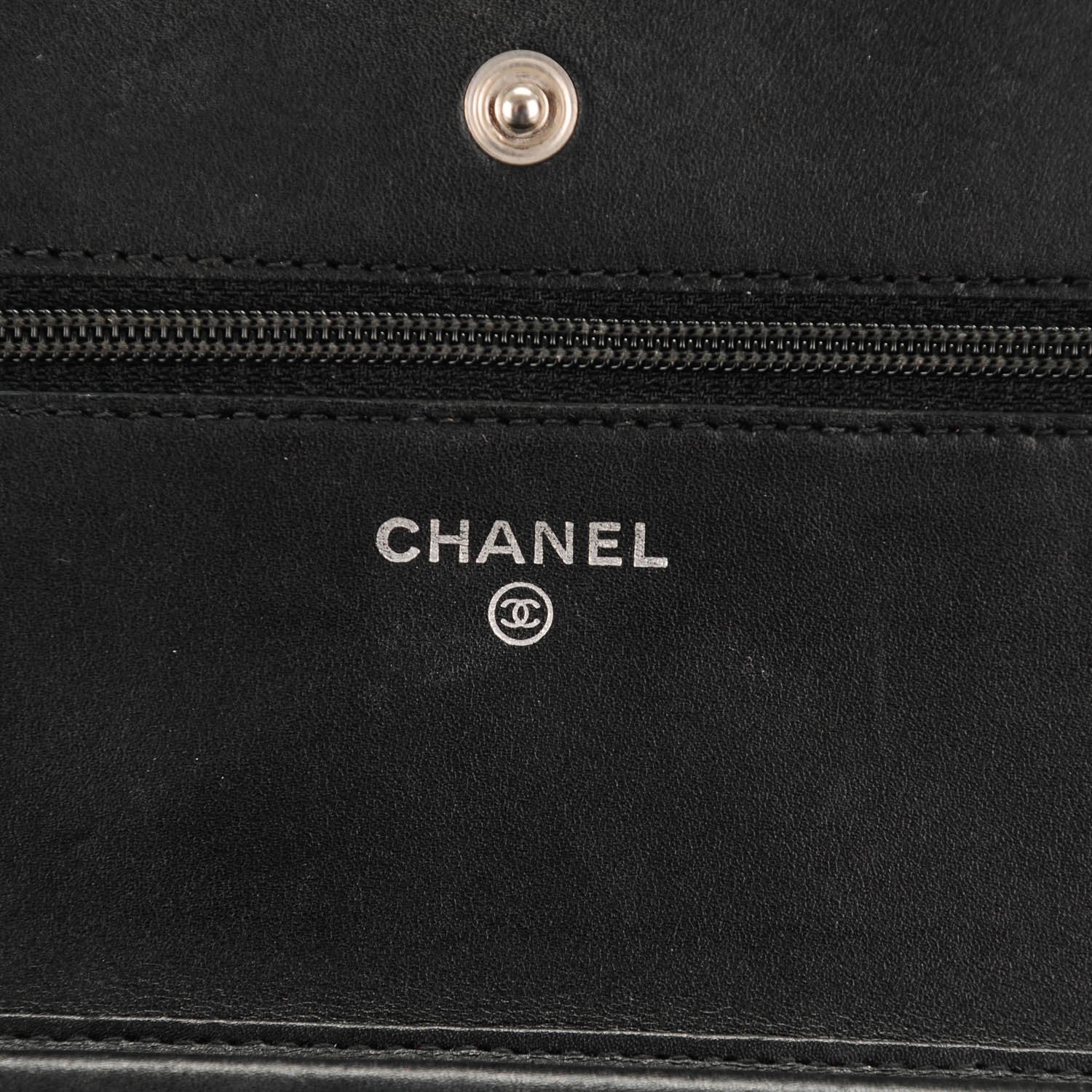 Chanel Calfskin Quilted Cambon Wallet On Chain WOC Black 6 of 8