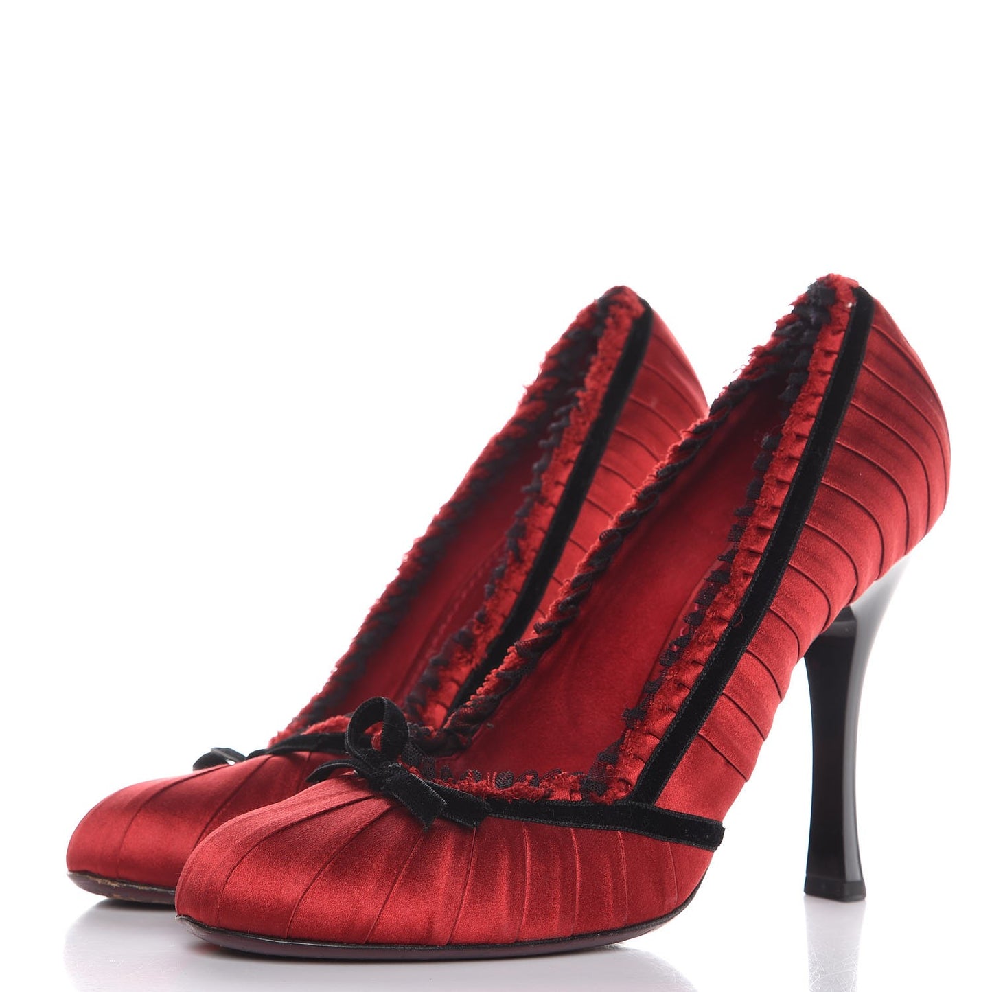 Satin Balmoral Pumps 40 Red