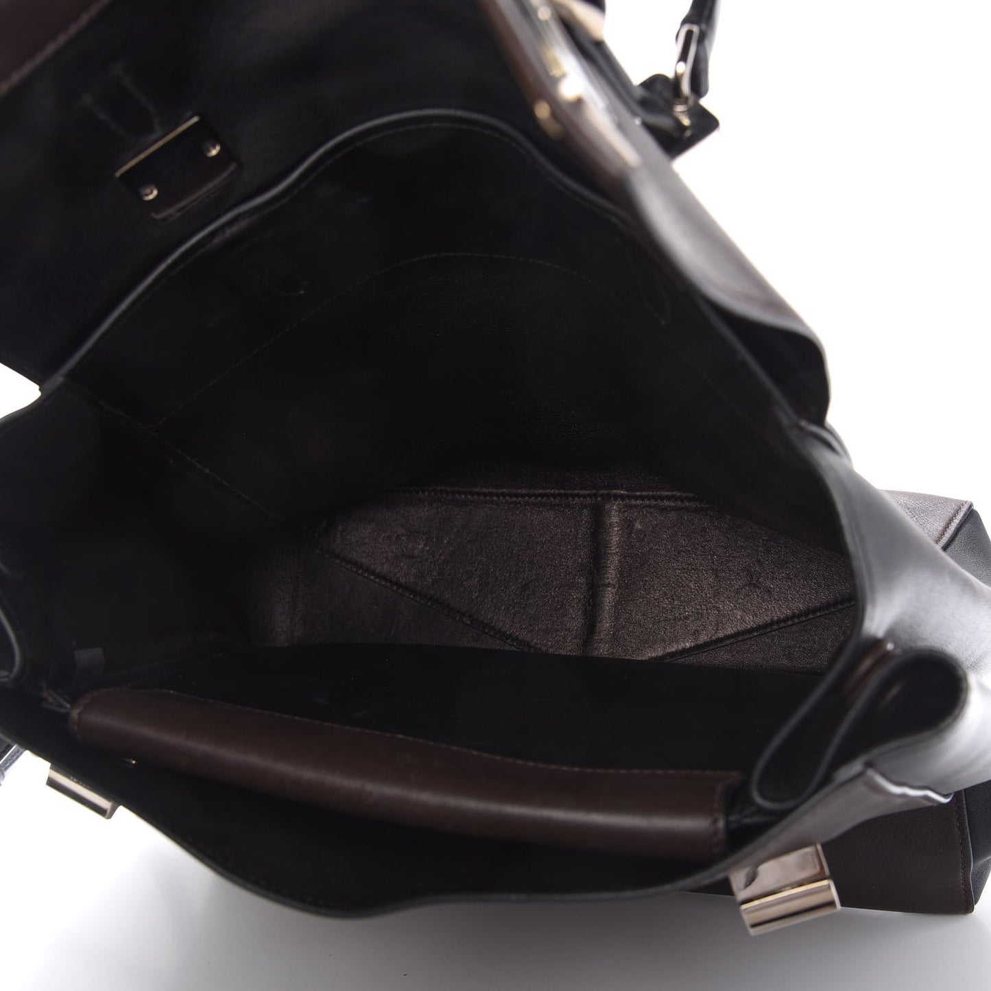City Calfskin Convertible Top Handle Tote Caffe Black