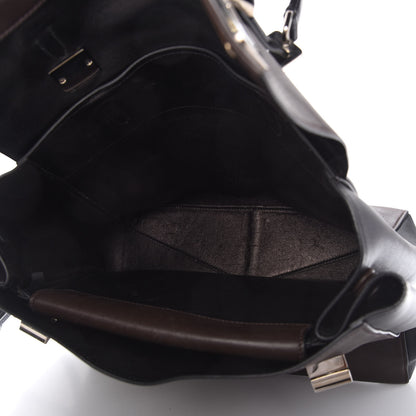 Prada City Calfskin Convertible Top Handle Tote Caffe Black 5 of 10