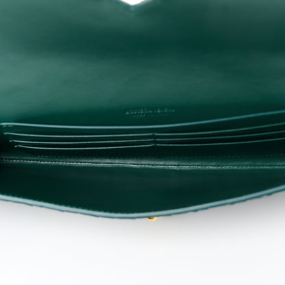 Bottega Veneta Nappa Intrecciato Long Andiamo Top Handle Clutch Emerald Green 5 of 8
