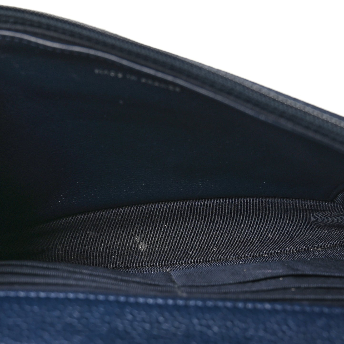 Caviar Quilted Wallet on Chain WOC Navy Blue