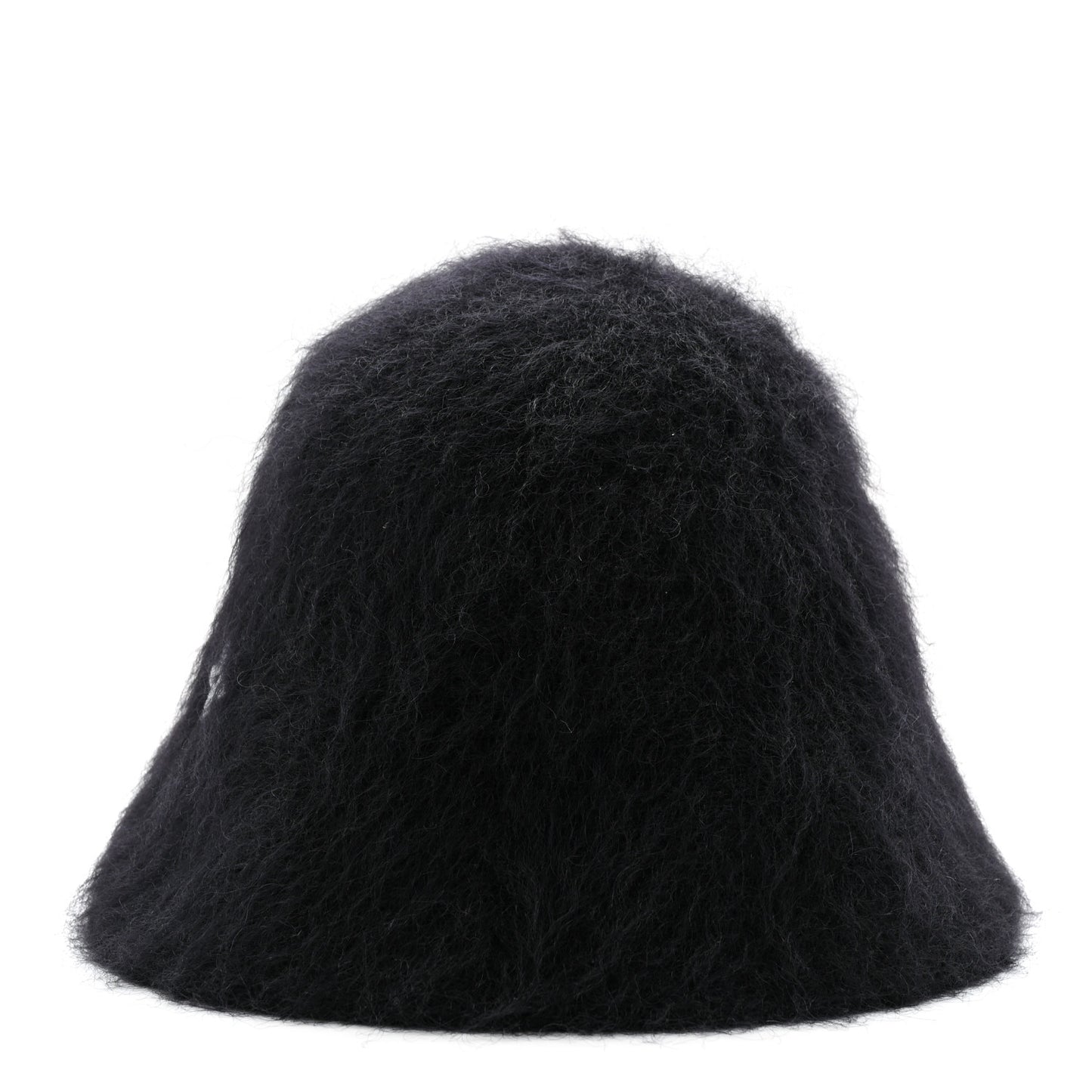 Mohair Wool LV Fluffy Hat Black