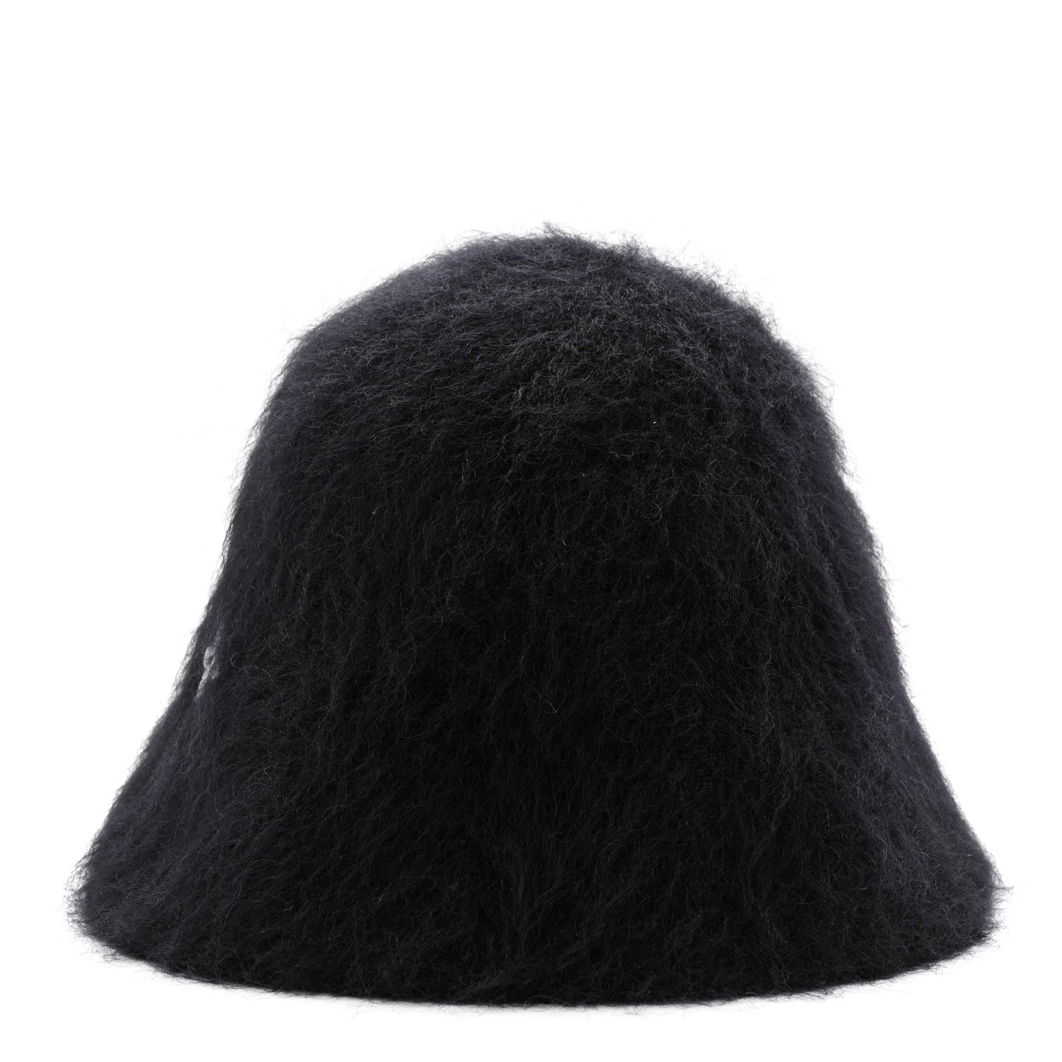 Louis Vuitton Mohair Wool LV Fluffy Hat Black 3 of 9