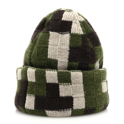 Louis Vuitton Wool Damoflage Beanie Hat Green 4 of 8