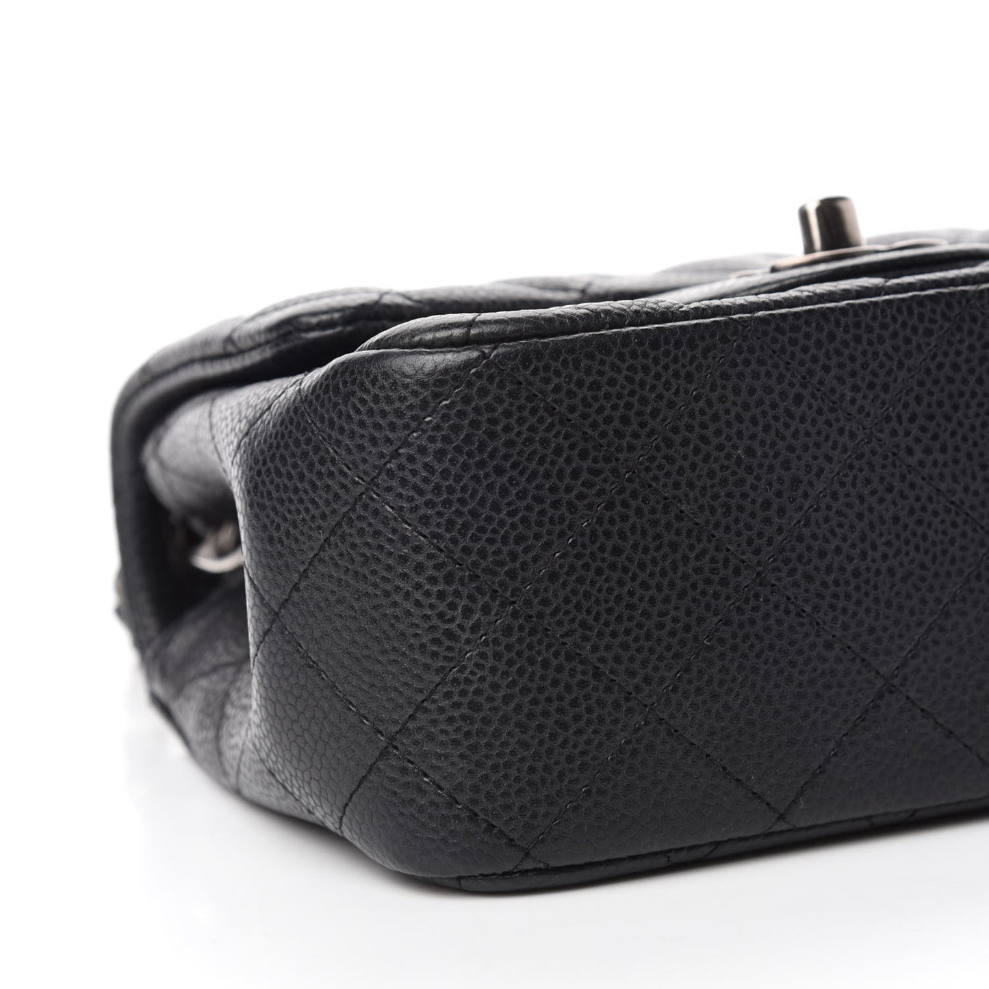Caviar Quilted Mini Square Flap Black