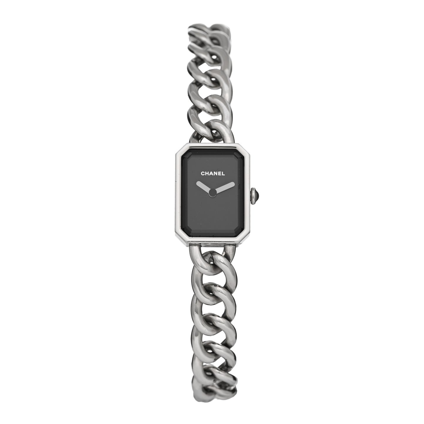 Stainless Steel 20mm Chain Premiere Quartz Watch Black