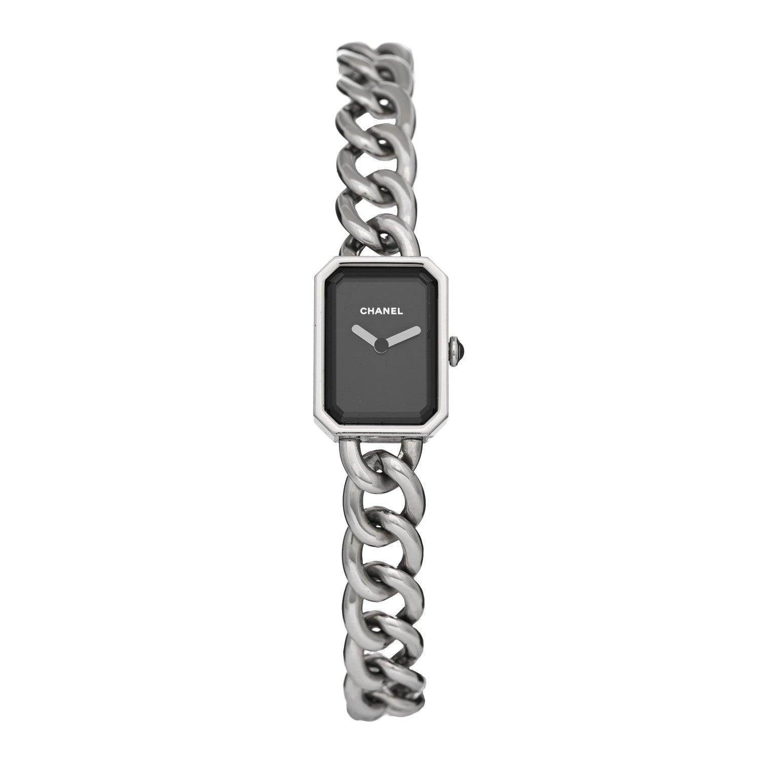 Chanel Stainless Steel 20mm Chain Premiere Quartz Watch Black 1 of 5