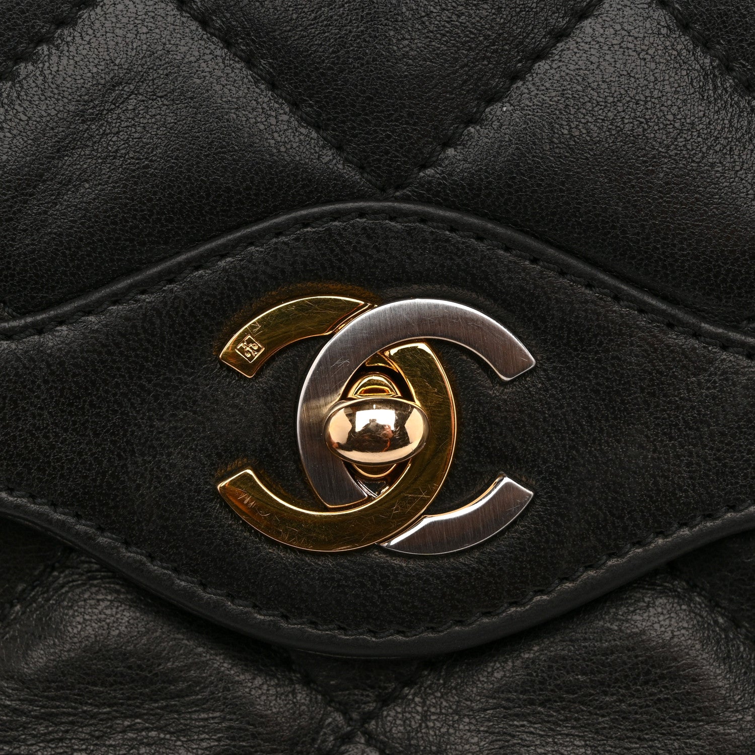 Chanel Lambskin Quilted Medium Single Flap Black 13 of 14