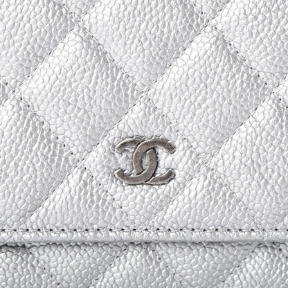 Chanel Metallic Caviar Quilted Wallet on Chain WOC 9 of 9