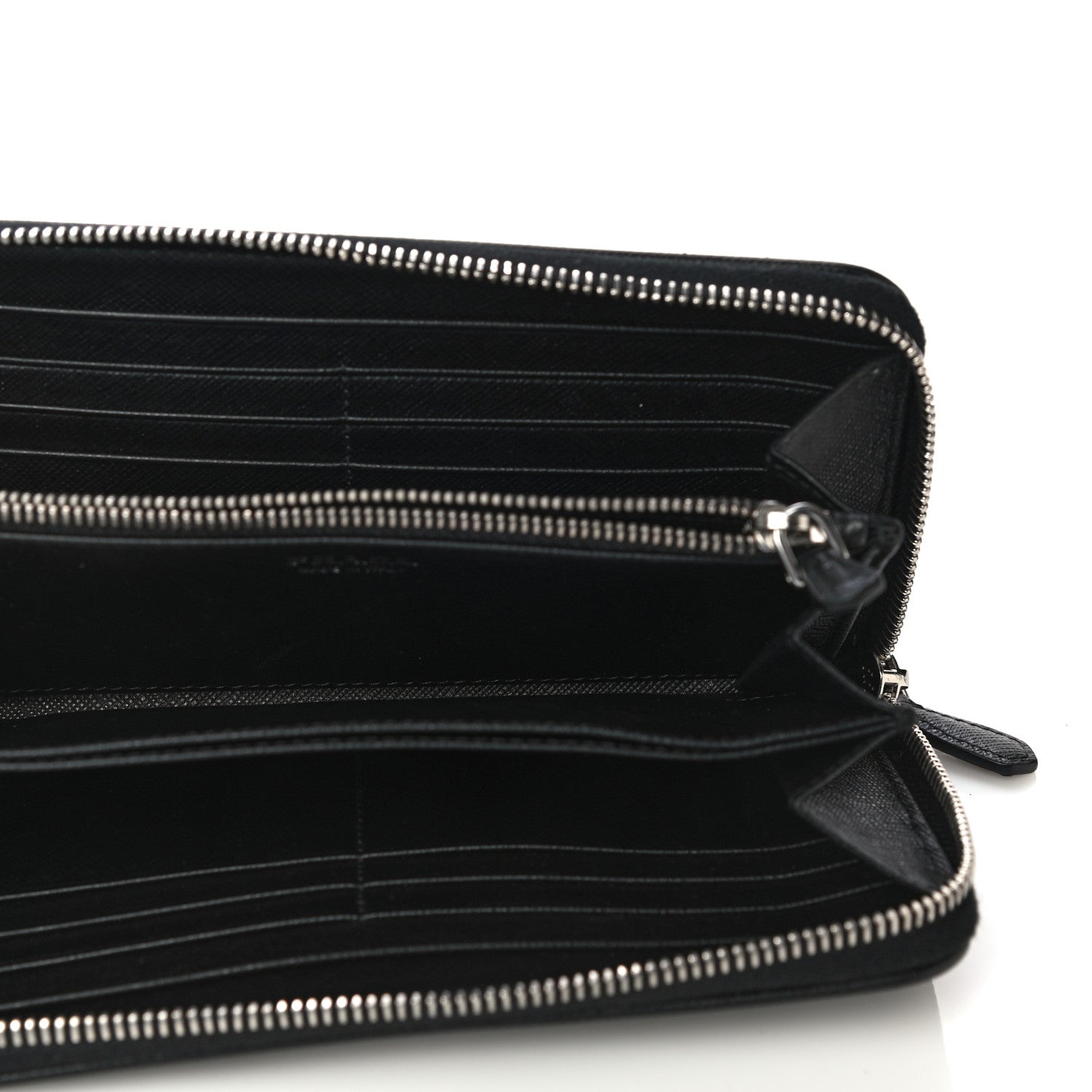 Prada Tessuto Nylon Zip Around Wallet Black 5 of 11