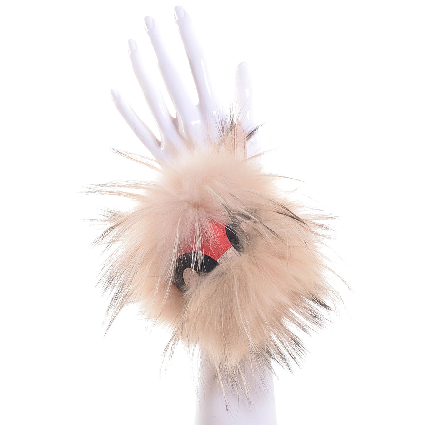 Mink Fox Fur Vitello Wild Jess Monster Bag Bug Charm Pink