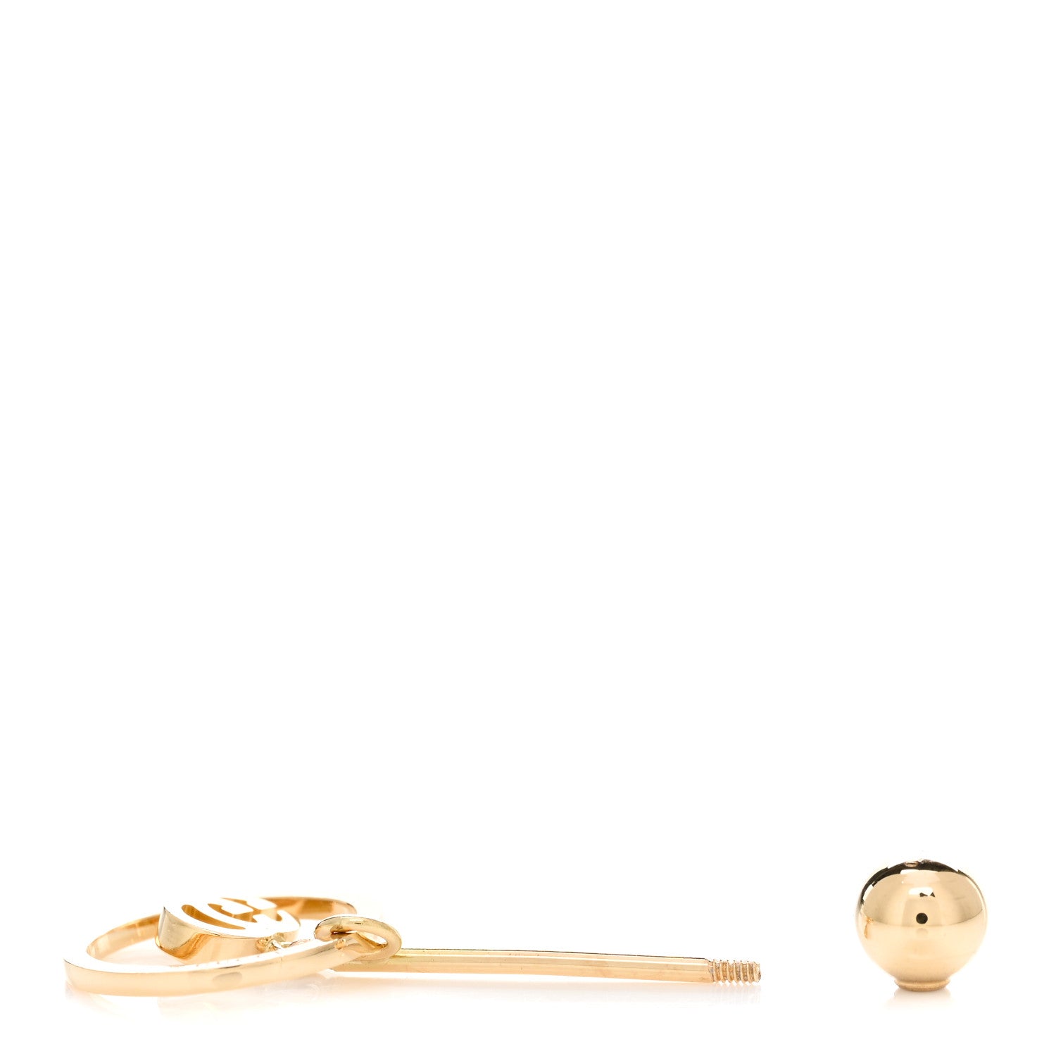 Gucci 18K Yellow Gold Running G Single Earring 3 of 5
