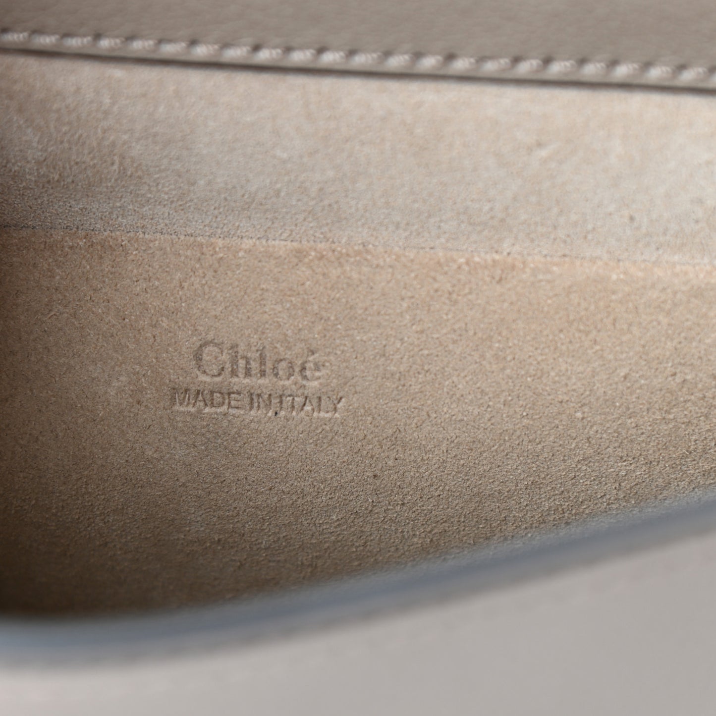 Calfskin Suede Medium Nile Bracelet Bag Motty Grey