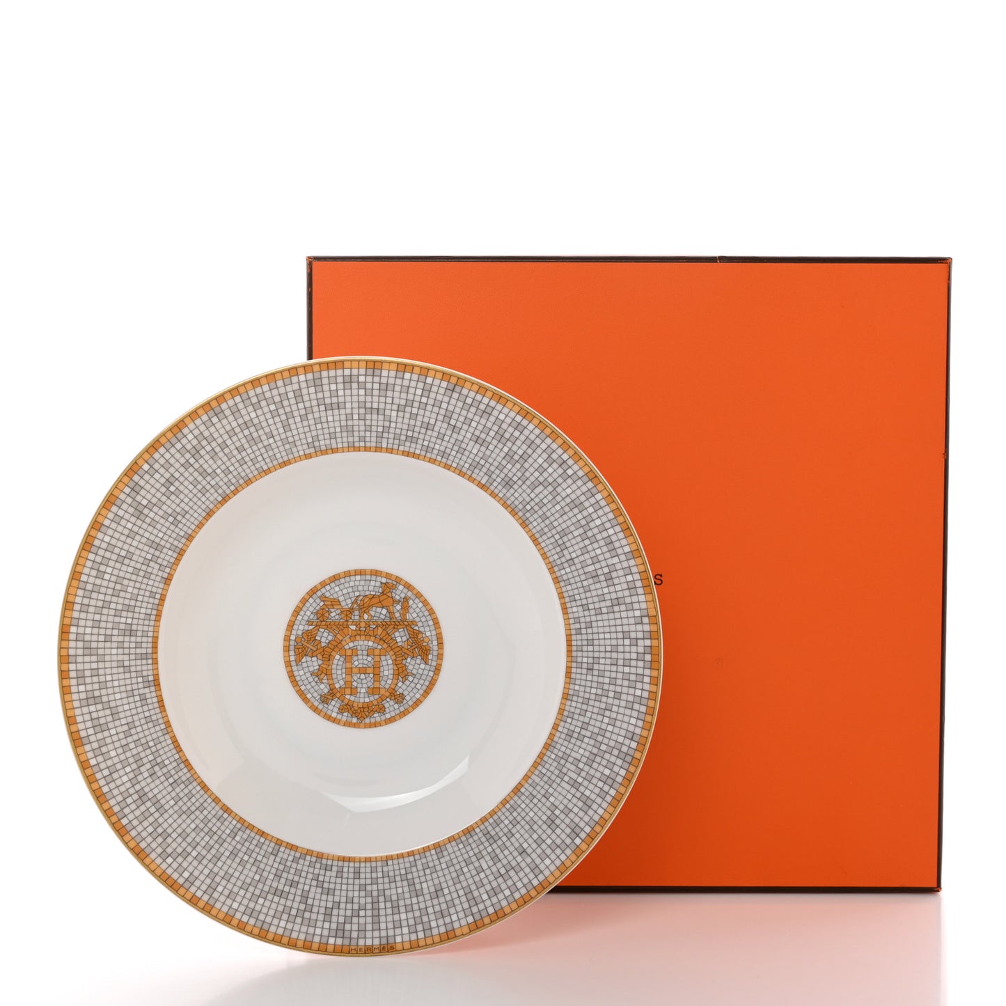 Porcelain Mosaique Au 24 Platine Soup Plate Set of 2