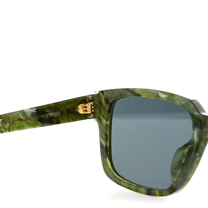 Louis Vuitton Acetate LV Square Sunglasses Z1694E Green 5 of 8