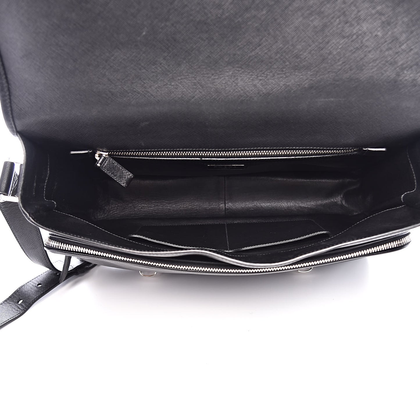 Saffiano Travel Messenger Bag Black