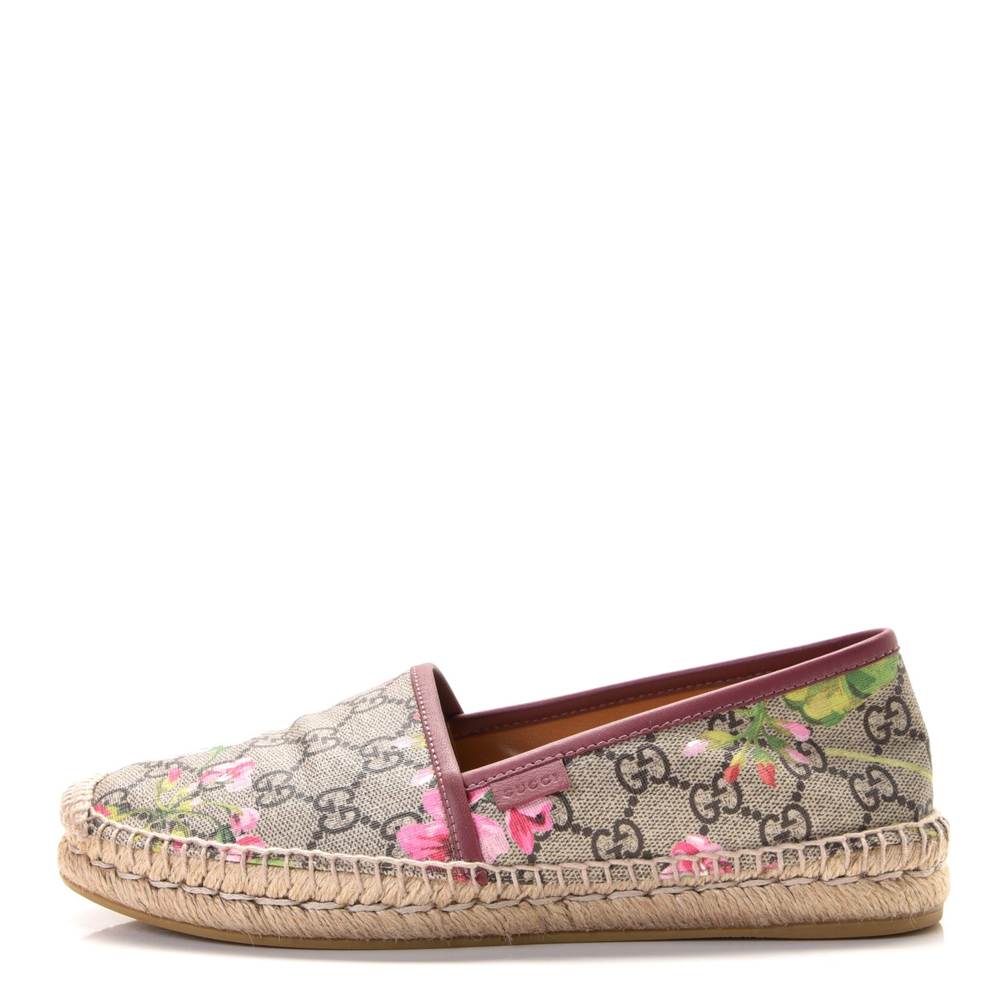 GG Supreme Monogram Blooms Espadrilles 37 Beige Multicolor Dry Rose