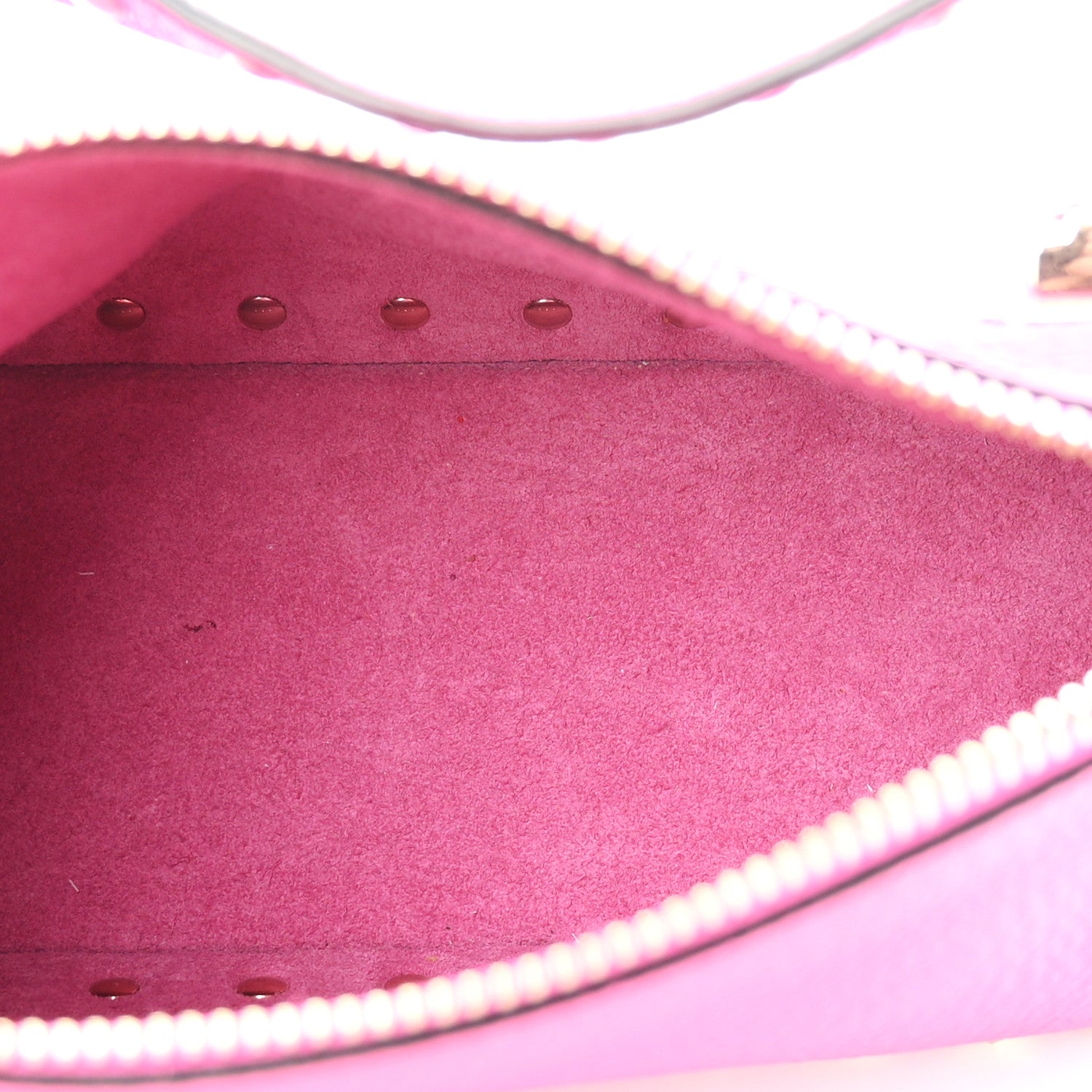 Valentino Garavani Pebbled Calfskin Small Rockstud Flip Lock Shoulder Bag Fuxia 5 of 9