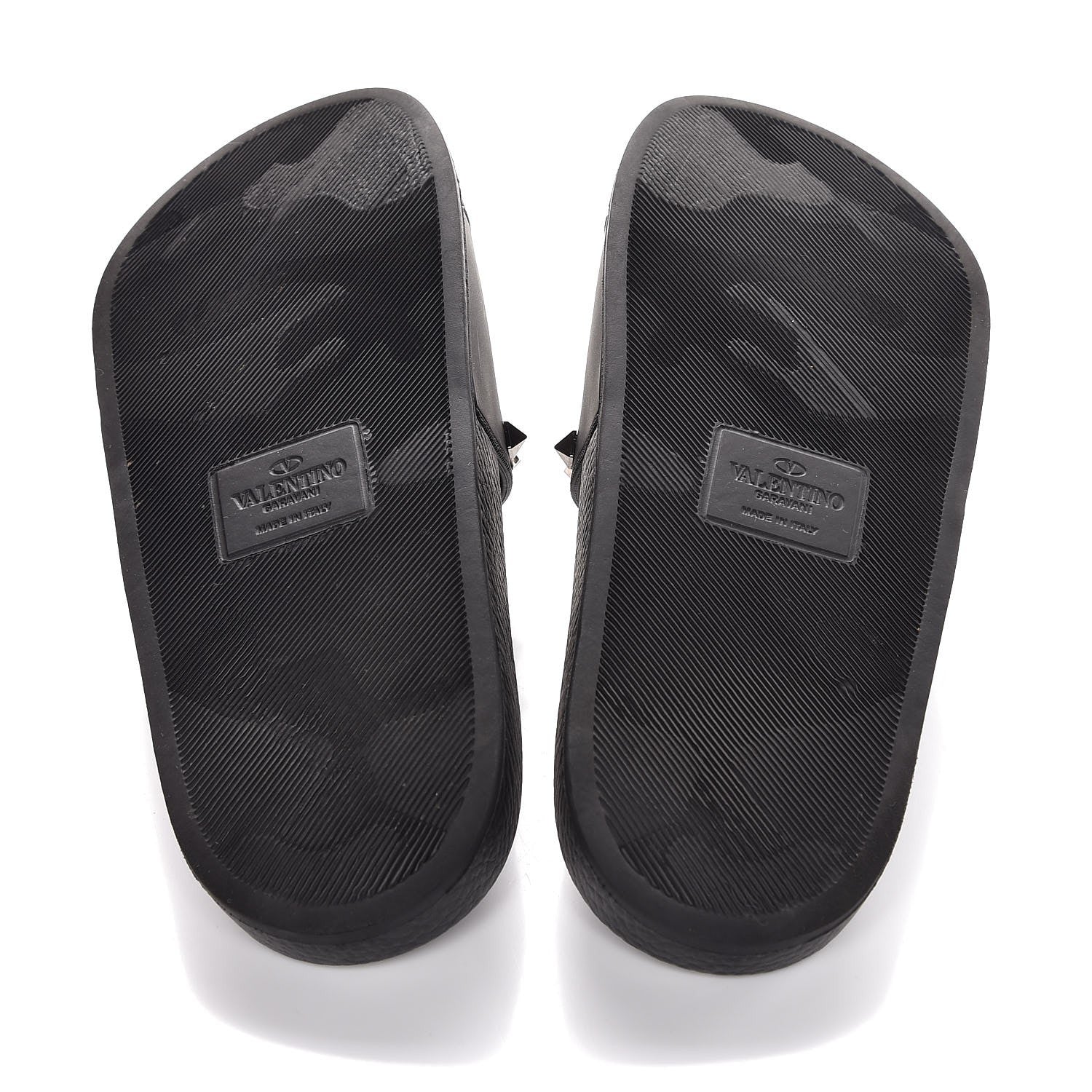 Valentino Garavani Rubber Rockstud Slide Sandals 37 Black 7 of 10
