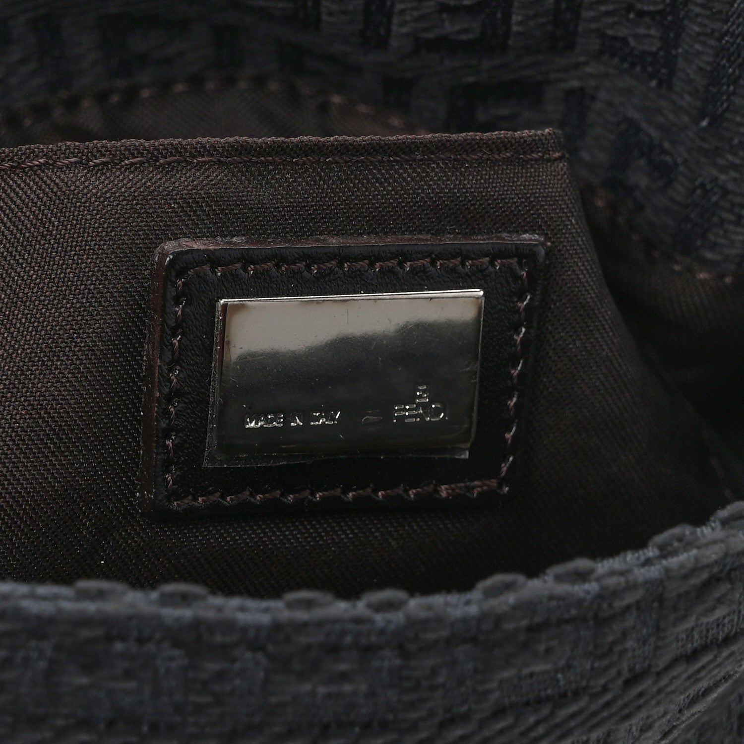 Fendi Velvet Zucchino Suede Mini Mama Baguette Grigio Testa di Moro Grigio Testa di Moro 6 of 12