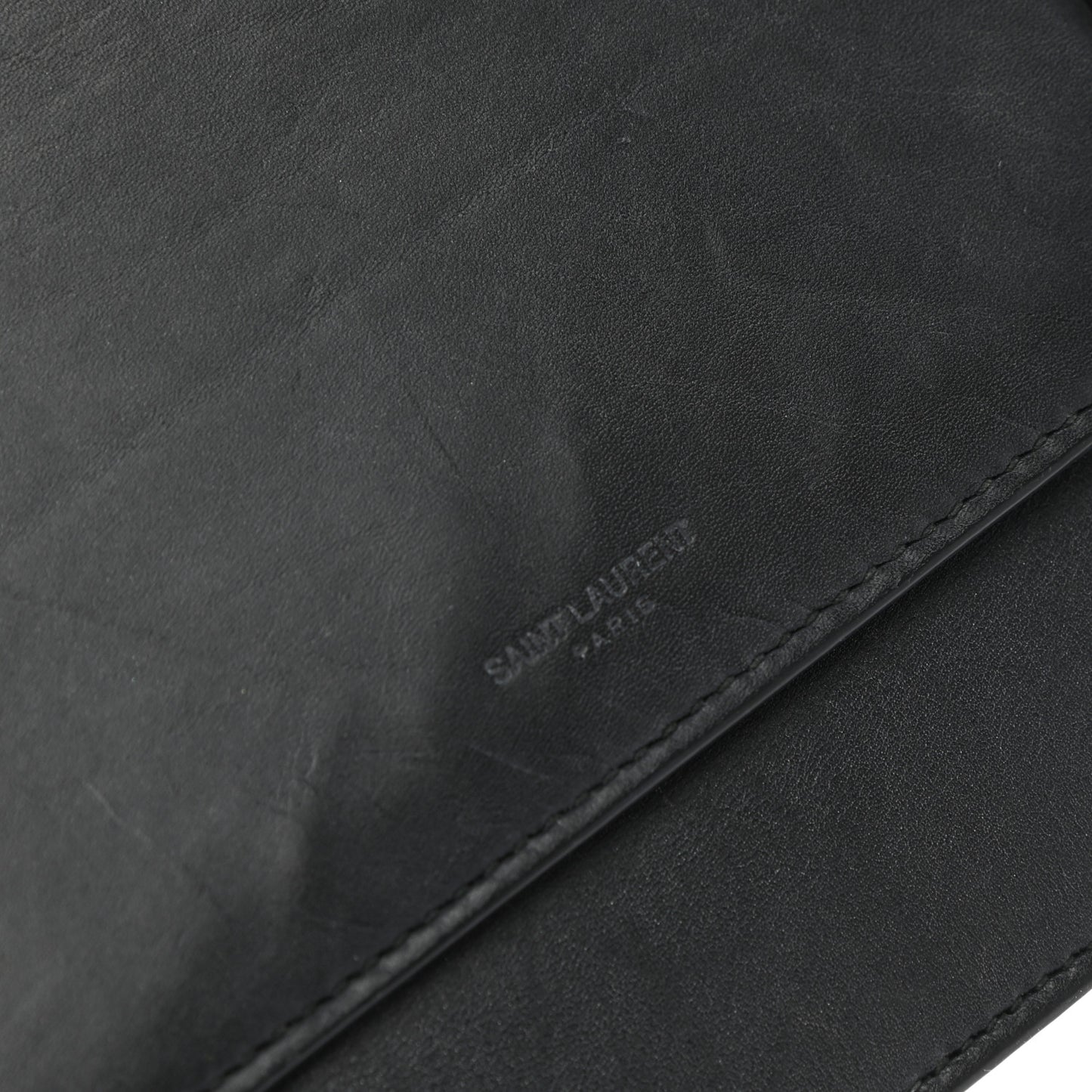 Calfskin Studded Betty Clutch Black