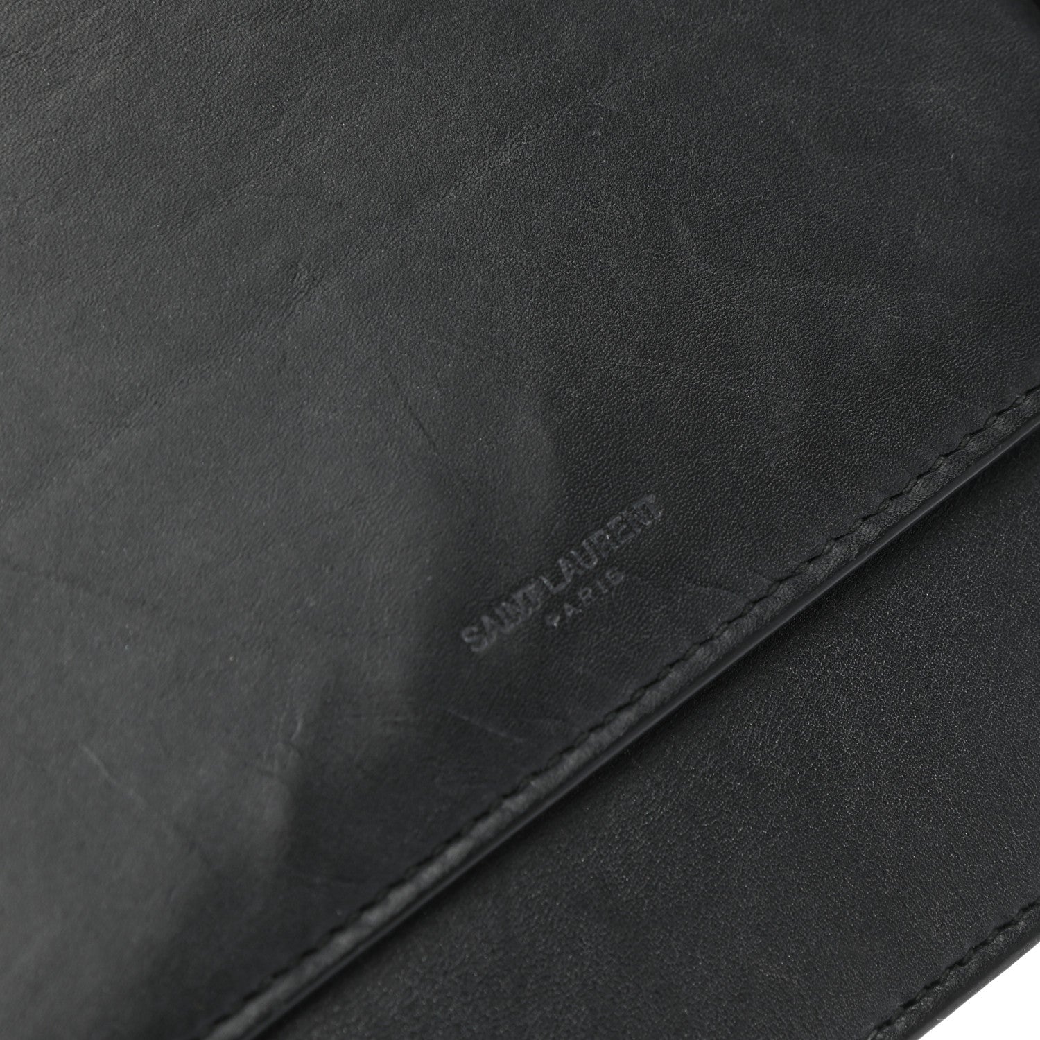 Saint Laurent Calfskin Studded Betty Clutch Black 10 of 13