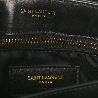 Saint Laurent Calfskin Y Quilted Monogram Toy Loulou Crossbody Bag Black 6 of 8
