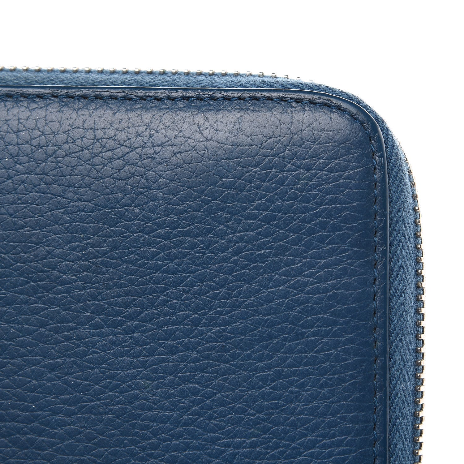 Christian Dior HOMME Grained Calfskin Zip Around Wallet Blue 13 of 17
