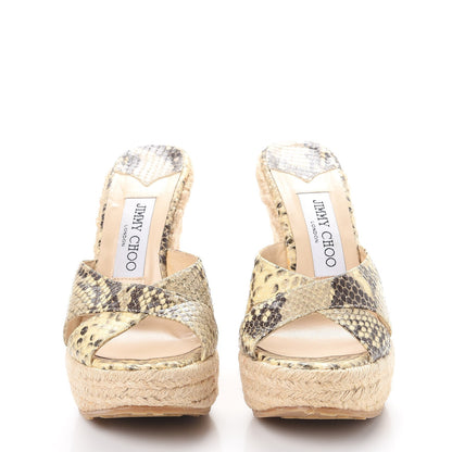 Jimmy Choo Python Phyllis Espadrille Wedges 36 Natural 2 of 14
