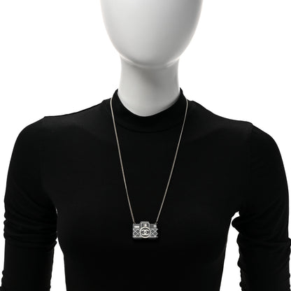 Chanel Resin Camera CC Necklace Black Gold 2 of 4