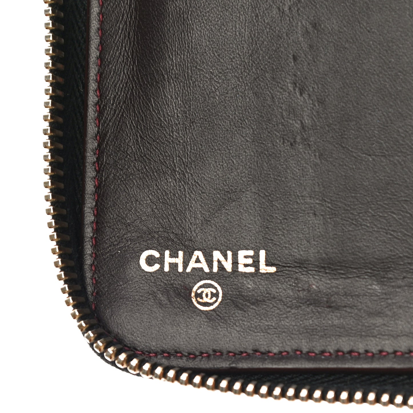 Caviar Quilted Large Zip Around Organizer Wallet Black