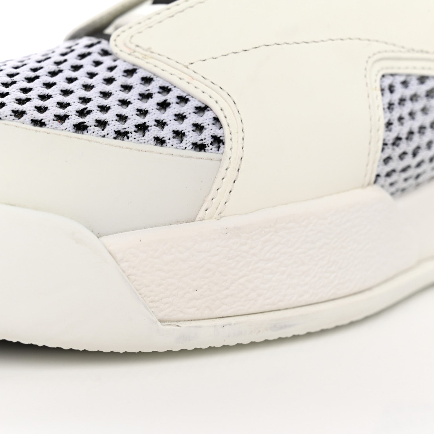 Louis Vuitton Mesh Calfskin Damier Embossed Fuel Power Sneakers 11 White 12 of 13