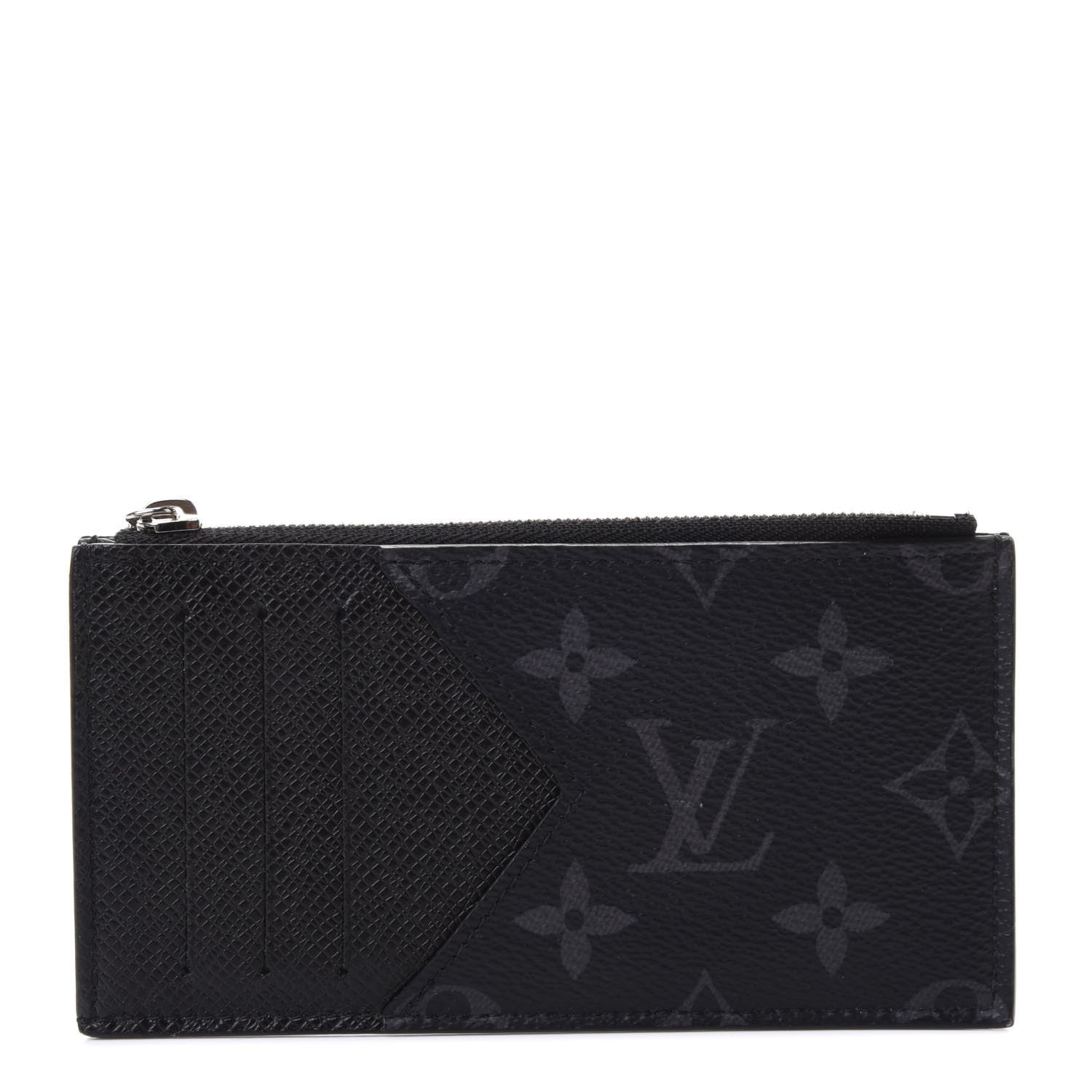 Louis Vuitton Monogram Eclipse Taiga Coin Card Holder 1 of 4