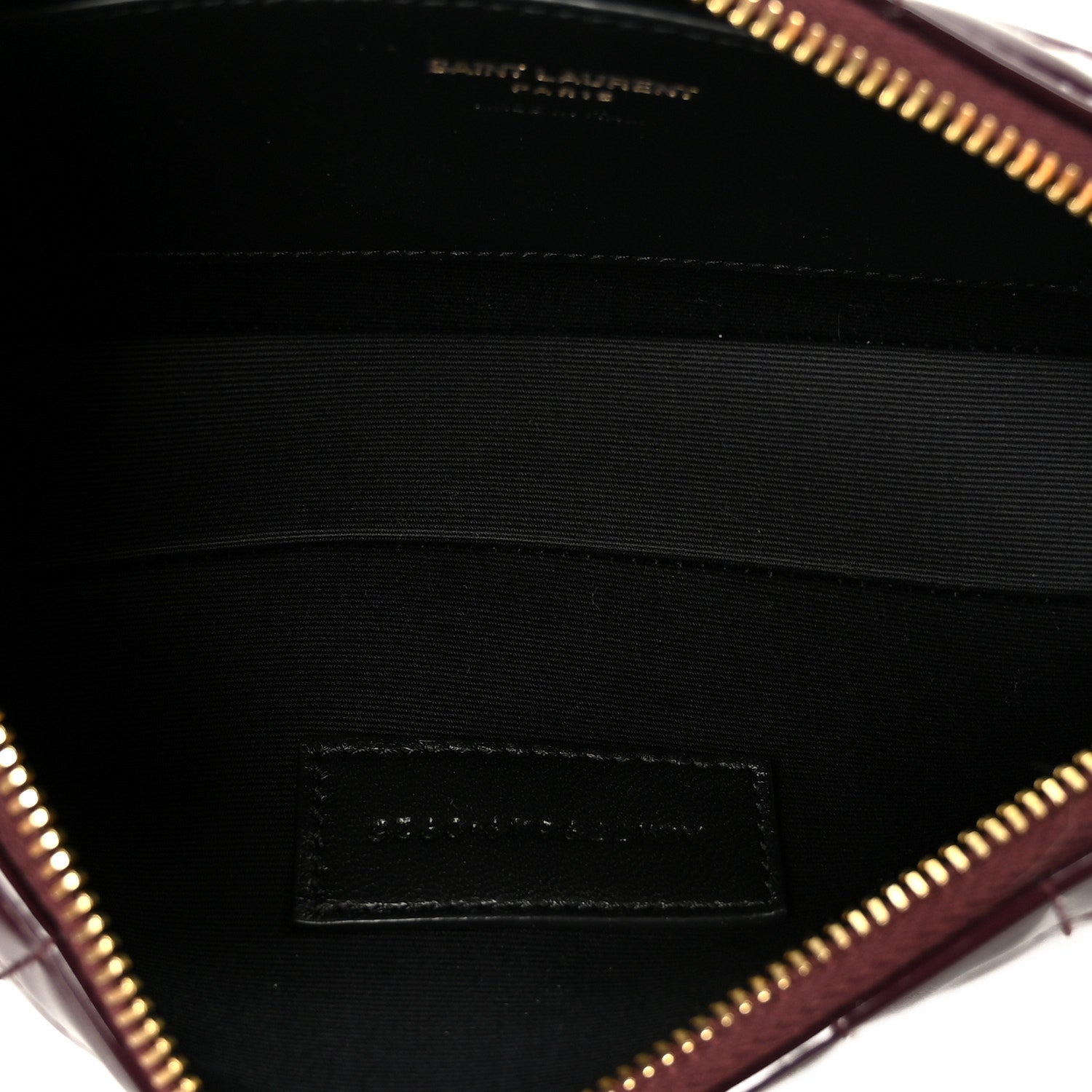 Saint Laurent Patent Calfskin Carre Quilted Cassandre Pouch On Chain Purple 5 of 8