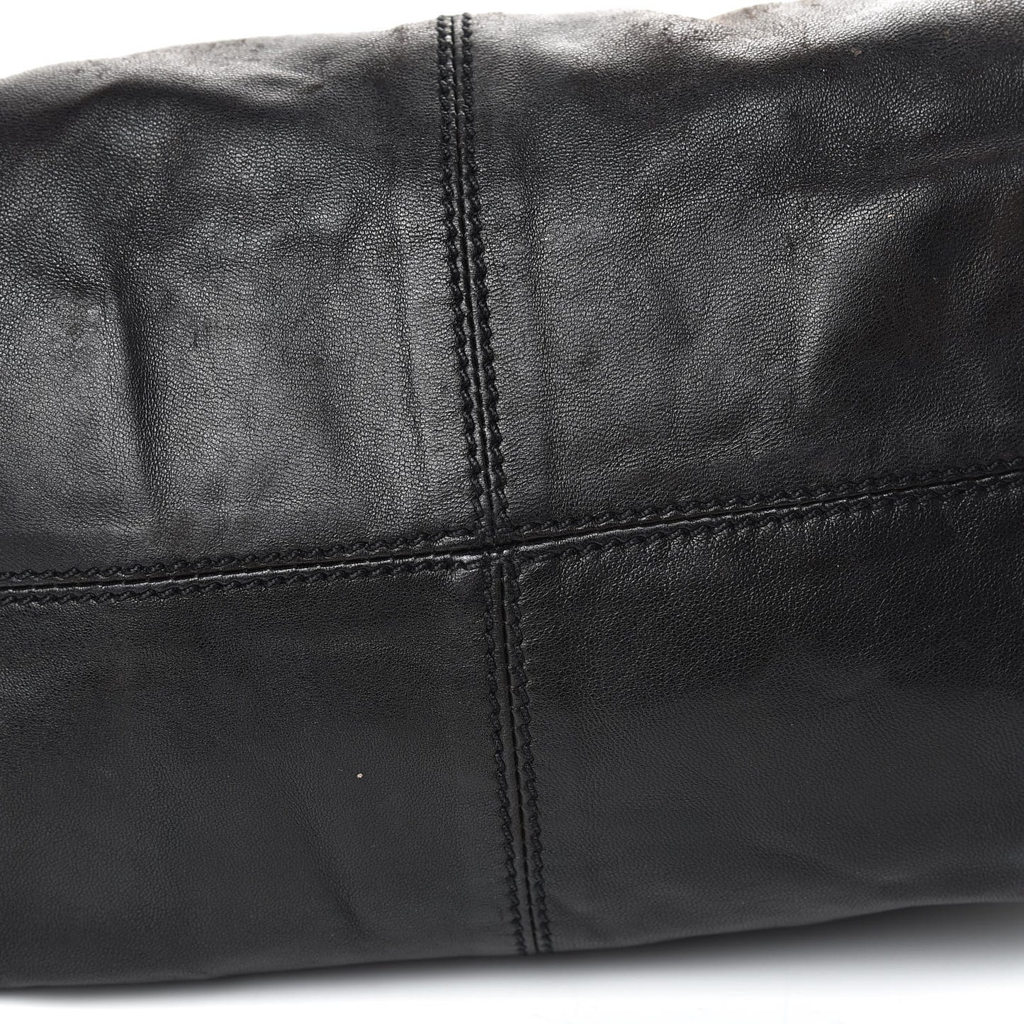 Glace Calfskin Shoulder Bag Black