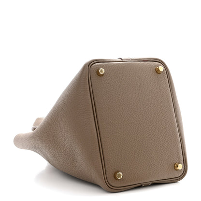 Hermes Taurillon Clemence Picotin Lock 18 PM Etoupe 4 of 11