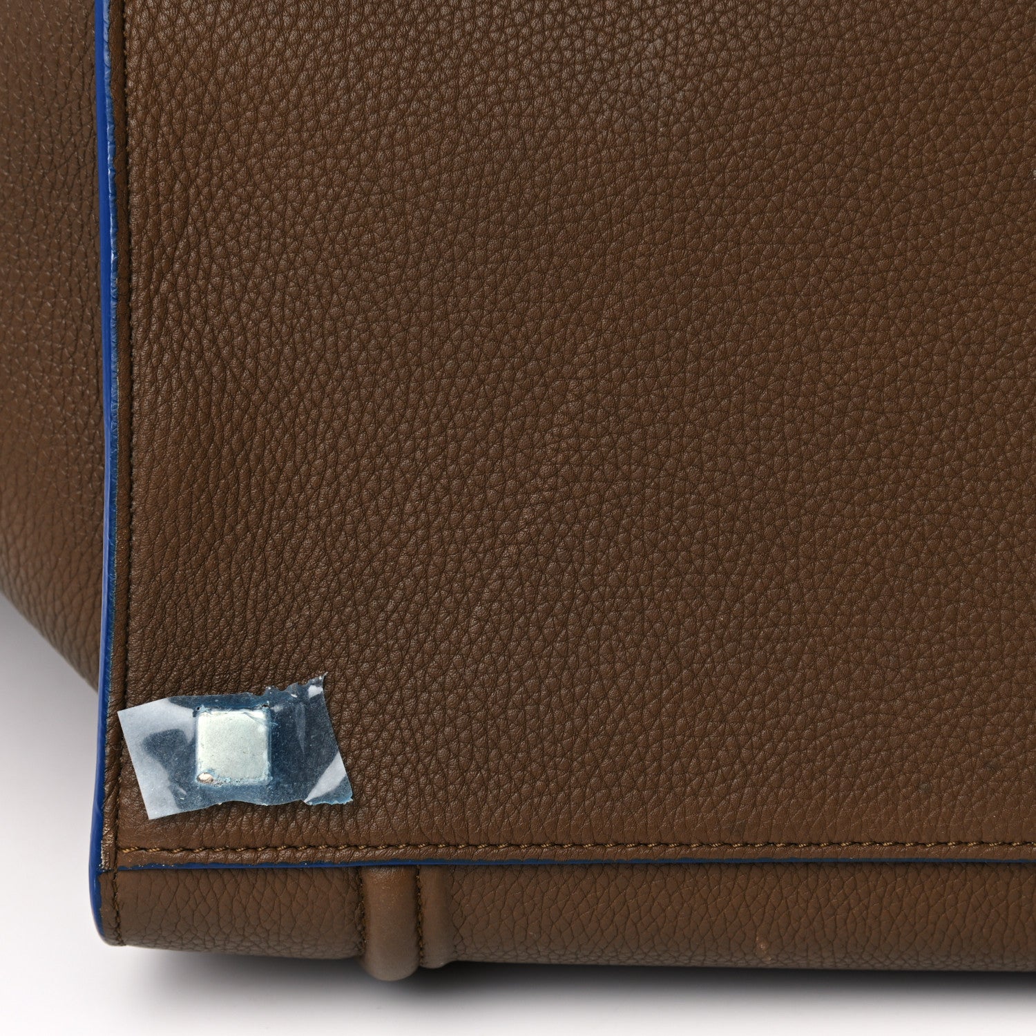 Celine Baby Grained Medium Phantom Luggage Taupe Blue Trim 13 of 19